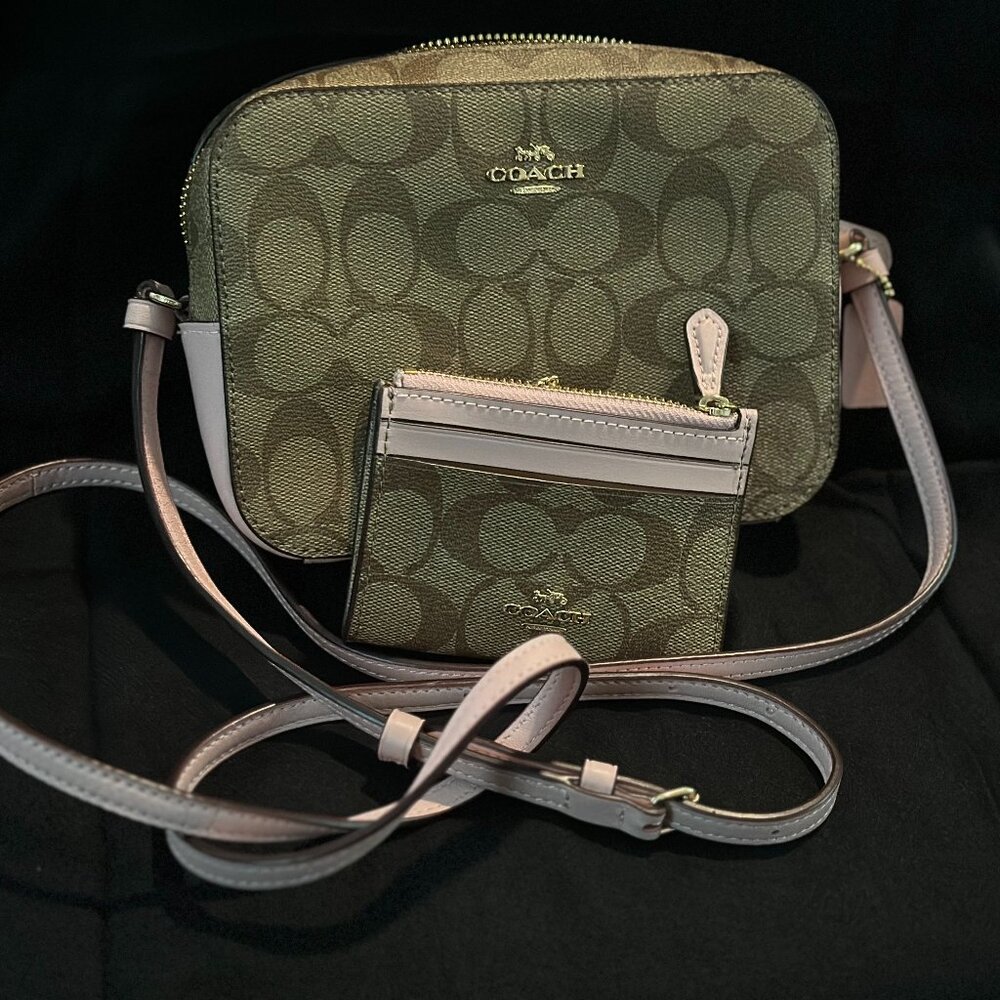 NEW Coach Mini Jamie Camera Crossbody Bag Purse w/ matching Mini Skinny Id Case